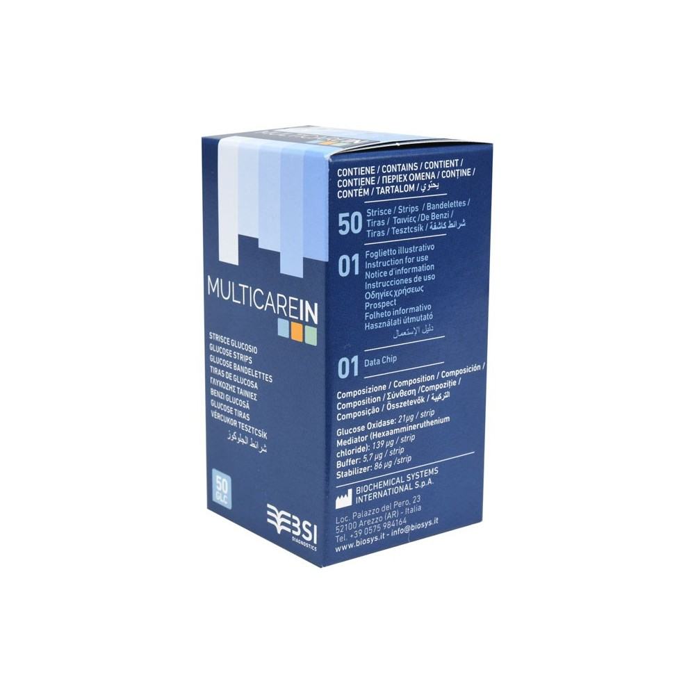 Strisce glicemia per Multicare In - 50 pezzi - confezione