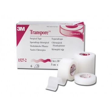 Transpore™ 3M - h 25 mm x 9.14 m - 12 rotoli