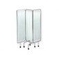 Paravento 3 ante in alluminio con ruote