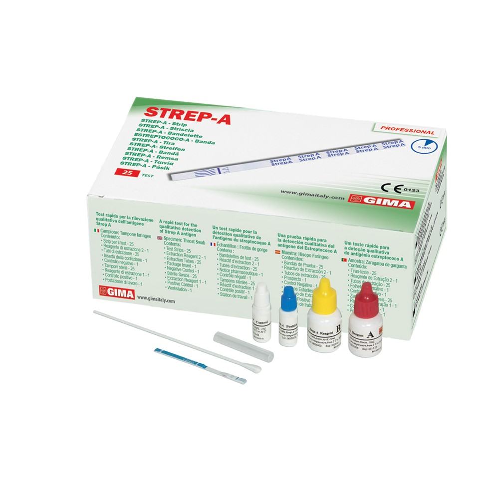 Test Strep-A streptococco - striscia 25 pezzi