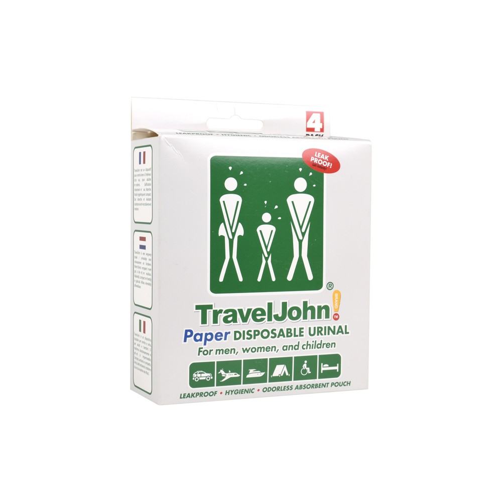 TravelJohn WC portatile in carta 800 cc - 4 pezzi