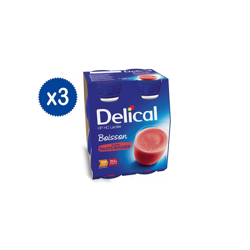 Delical bevanda ipercalorica, iperproteica Frutti rossi 12 x 200ml