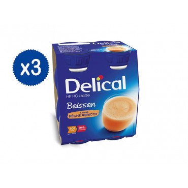 Delical bevanda ipercalorica, iperproteica Pesca-Albicocca 12 x 200ml