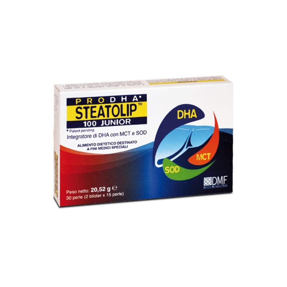 ProDHA Steatolip 100 Junior Integratore di DHA con SOD e MCT per l'età pediatrica - 30 perle