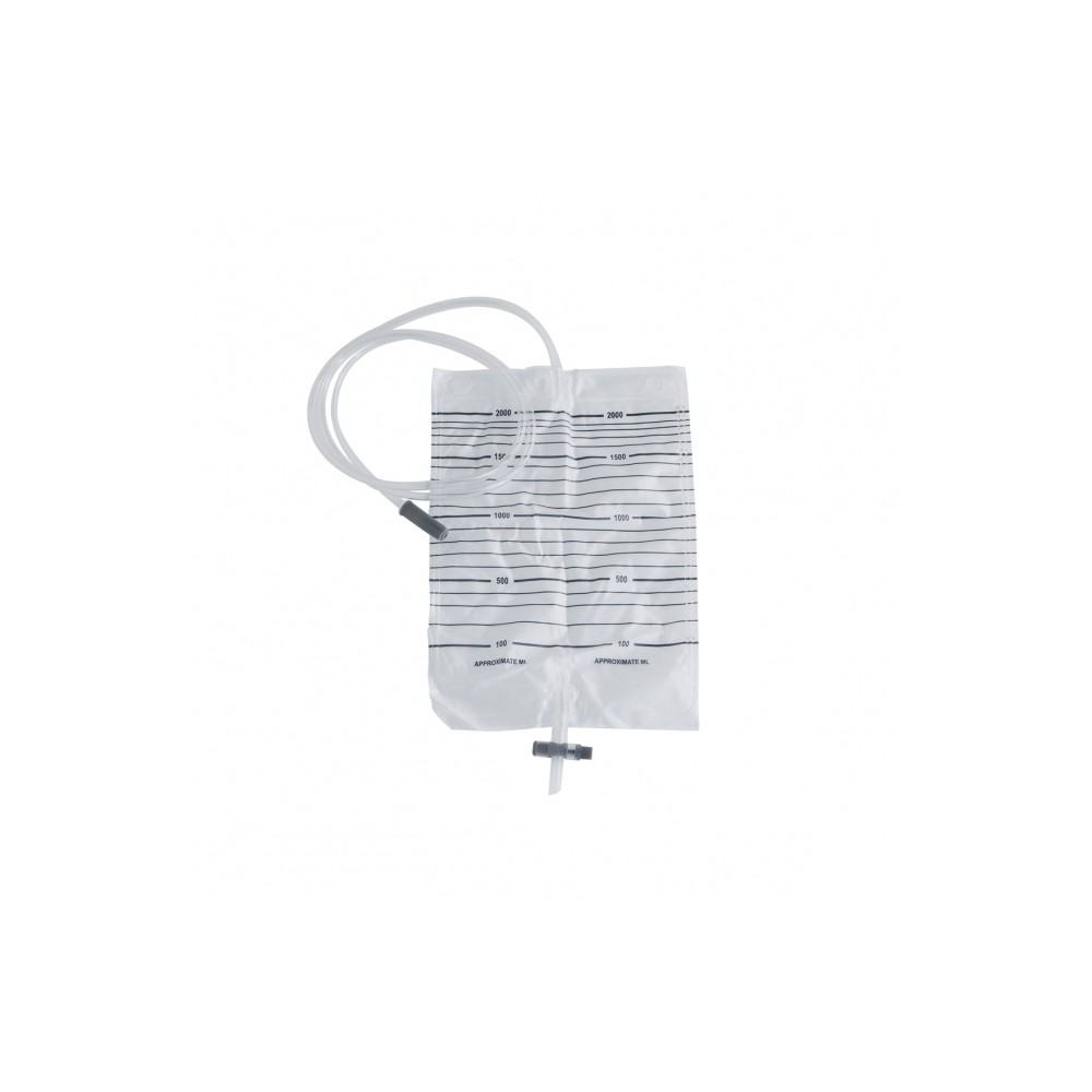 Sacca urina sterile 2000 ml tubo 130 cm e rubinetto a T