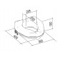 Dimensioni rialzo Wc con sistema di fissaggio - 10 cm