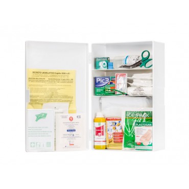 Kit pronto soccorso All. 2 maggiorato - armadietto plastica