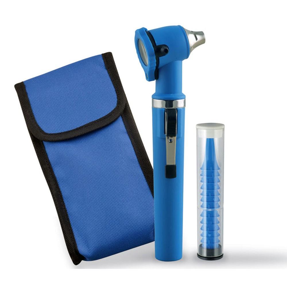 Otoscopio a fibre ottiche Gimalux blu