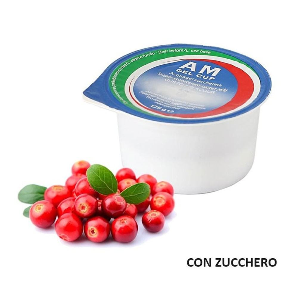 Acqua gelificata gusto Frutti rossi con zucchero 125g - 24 vasetti