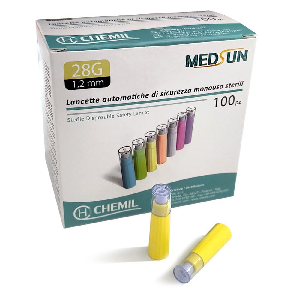 Lancette pungidito di sicurezza 28G - 100 pezzi