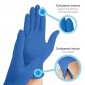 Guanti Nitril Plus Dark Evo blu scuro taglia S - dettaglio materiali