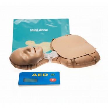 Kit RCP Mini Anne Global con Manichino Gonfiabile e Simulatore DAE