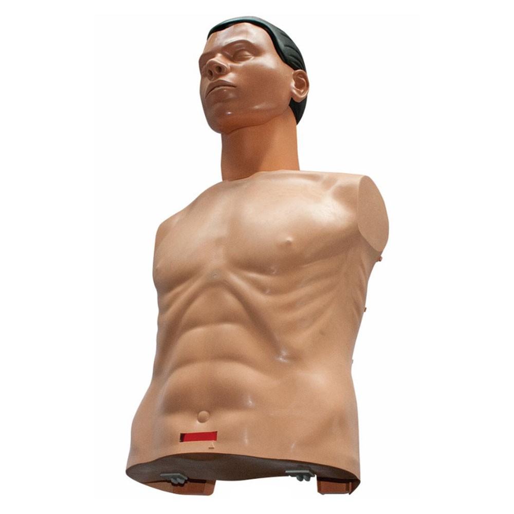 AmbuMan Manichino Torso per Addestramento BLS-D con Ventilazione e DAE