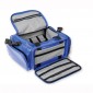 Borsa emergenza PVC blu 35x45x21 cm con tasche - aperta