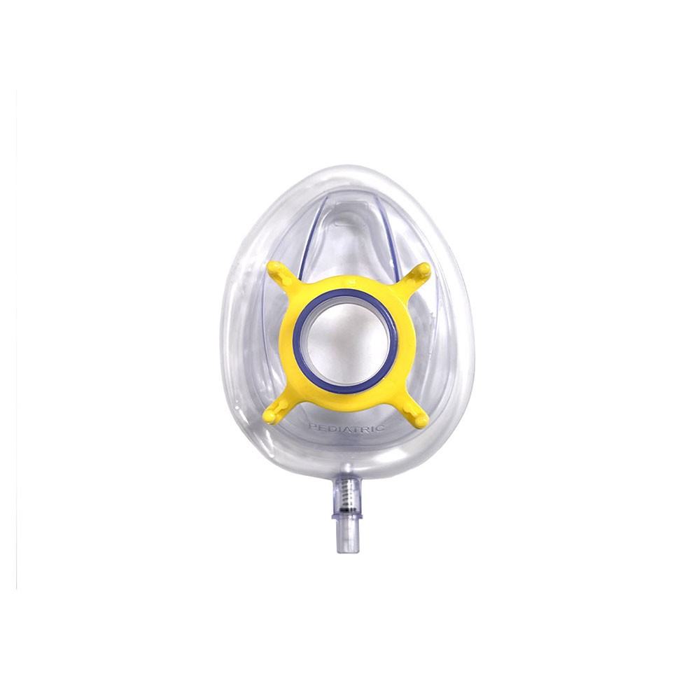Maschera rianimazione PVC mis.2 Pediatrica - ghiera gialla