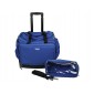 Borsa Smart con trolley media blu con e tracolla
