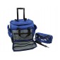 Borsa Smart con trolley media blu com tasca frontale aperta