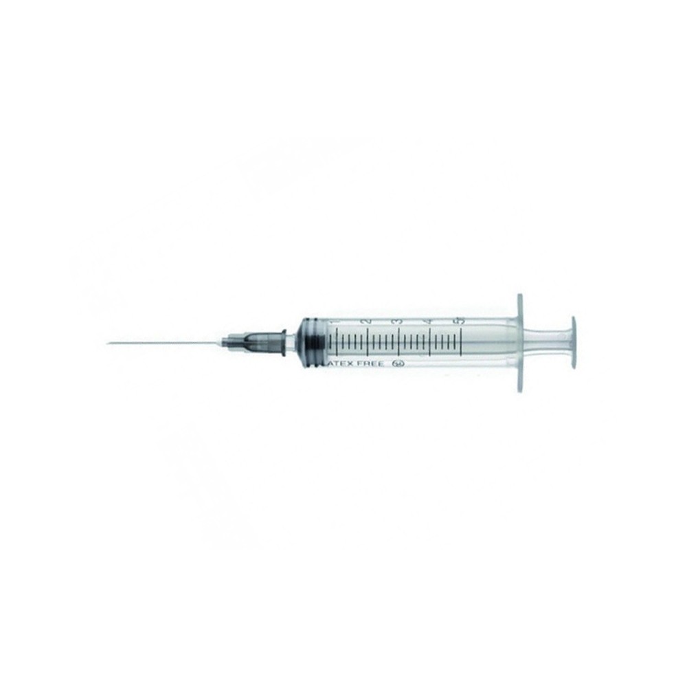 Siringa 3 pz 5 ml c/ago G22 cono centrale - 100 pezzi