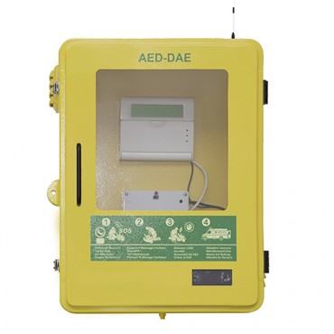 Teca defibrillatore per esterni con allarme e sistema di riscaldamento