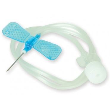 Ago a farfalla sterile 23G blu - 100 pezzi